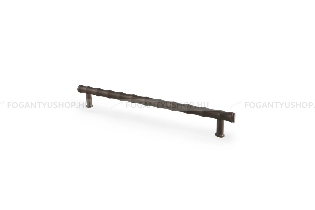 ALEXANDER & WILKS Bútor fogantyú - Crispin Bamboo 224 - furattáv 224 mm - PVD sötét bronz - Réz - Prémium két furatos bútorfogantyúk