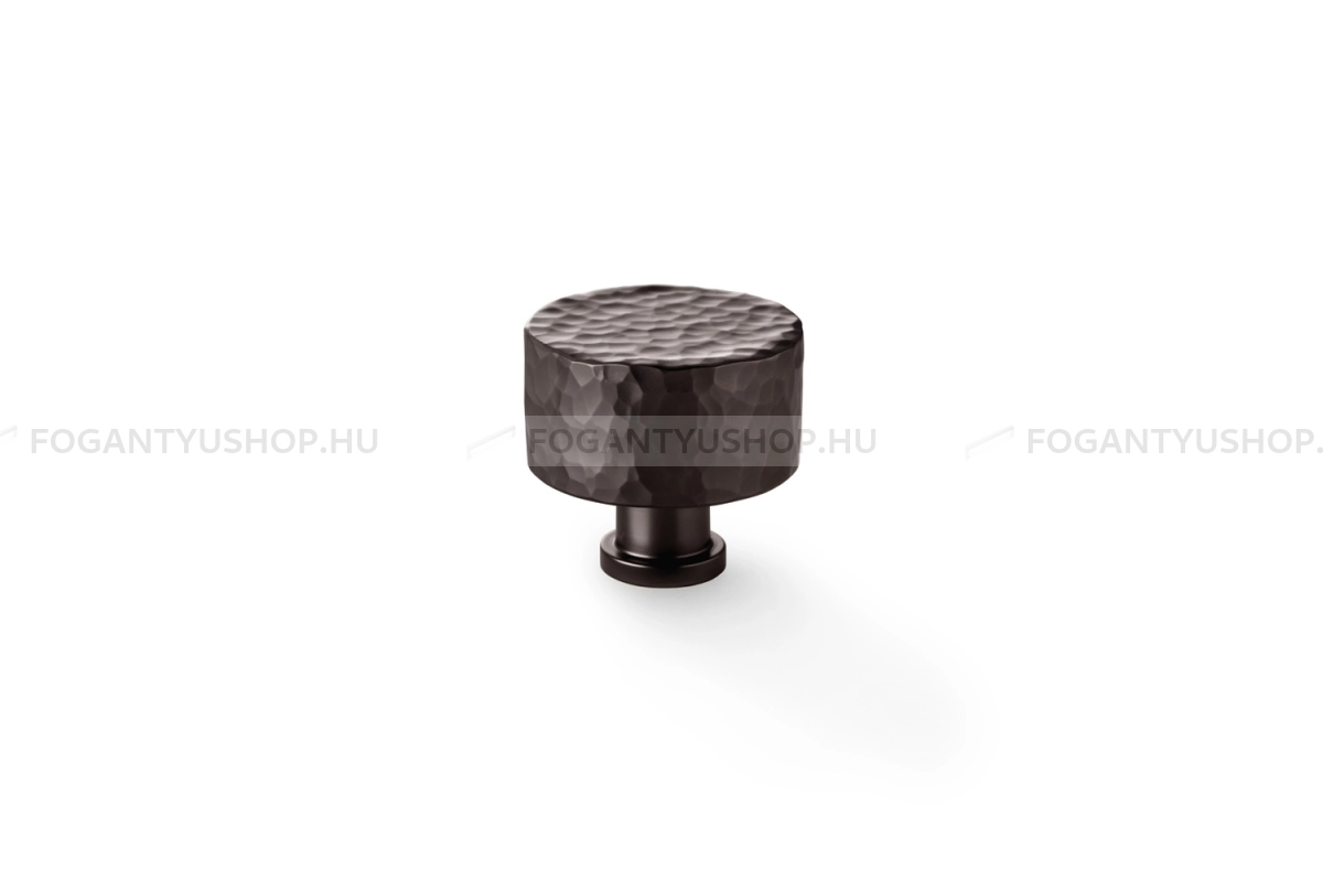 ALEXANDER & WILKS Fogantyú - Leila kalapált 35 PVD PVD - 1 furatos - PVD sötét bronz - Réz - Prémium gombfogantyú, bútorgomb