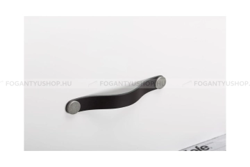 VIEFE Bútor fogantyú - Viefe FLEXA bőr-fém bőr + ónszürke - Fekete bőr + ónszürke P9910 - Bőr - Egy méretben gyártott színes fém bútorfogantyú