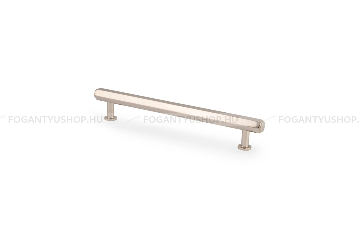 ALEXANDER & WILKS Fogantyú - Vesper Hex 160 furattáv 160 furattáv 160 furattáv 160 - furattáv 160 mm - polírozott nikkel - Réz - Prémium két furatos bútorfogantyúk