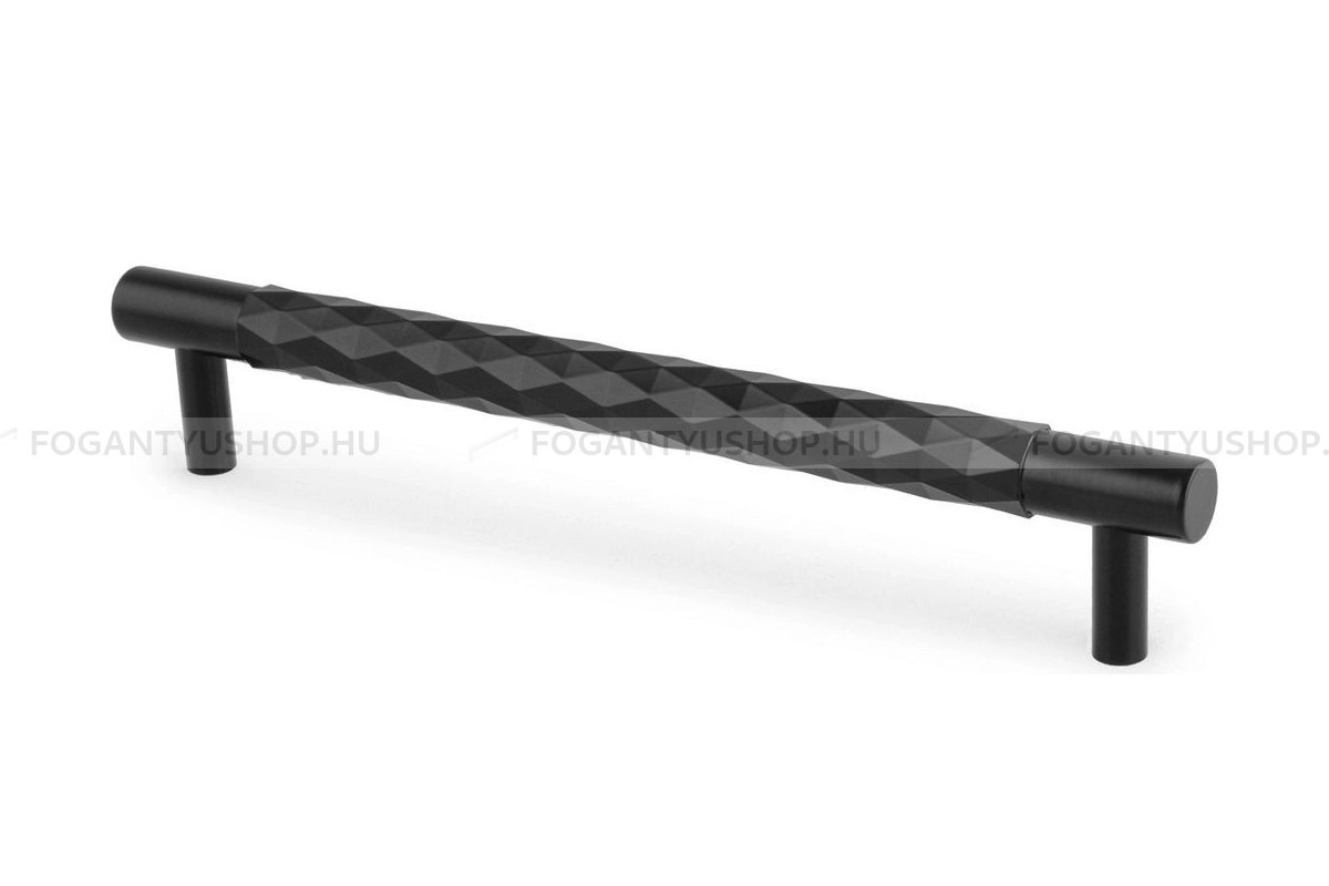 ALEXANDER & WILKS Bútor fogantyú - Diamond Cut 160 - furattáv 160 mm - fekete - Réz - Prémium két furatos bútorfogantyúk