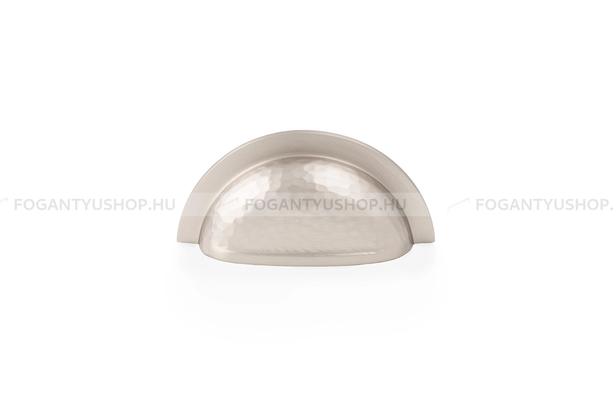 ALEXANDER & WILKS Fogantyú - Bardom kalapált - furattáv 76 mm - szatén nikkel - Réz - Prémium kagyló fogantyúk