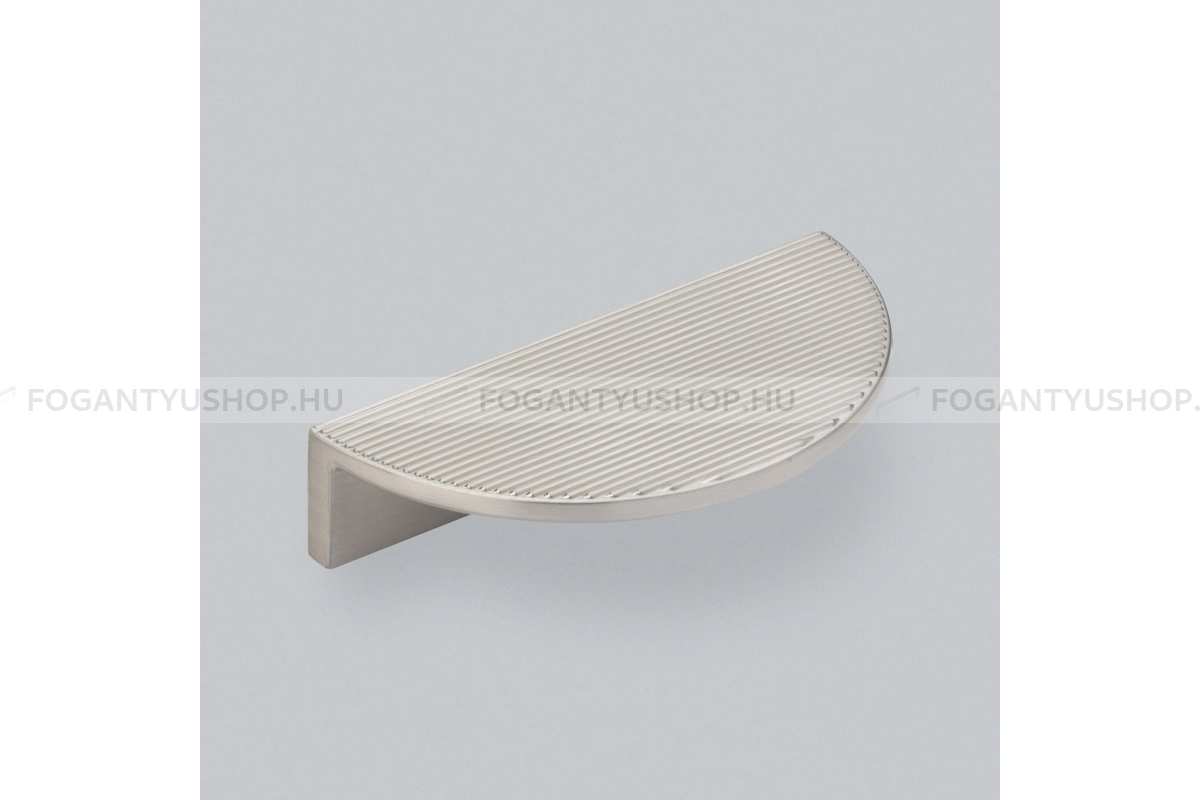 HENDEL & HENDEL Bútorfogantyú - Barrington bordázott félhold - furattáv 64 mm - szatén nikkel - Zamak fém ötvözet - Prémium félhold alakú fogantyúk