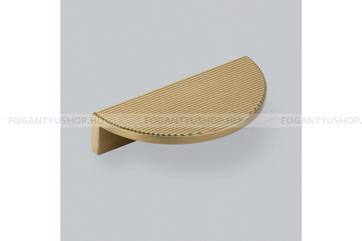 HENDEL & HENDEL Fogantyú - Barrington bordázott félhold - furattáv 64 mm - szatén réz - Zamak fém ötvözet - Prémium félhold alakú fogantyúk