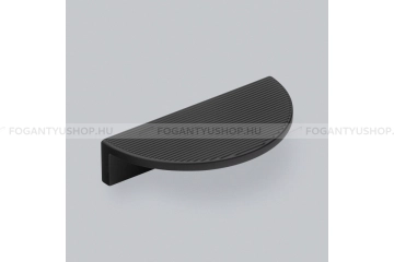 HENDEL & HENDEL Bútor fogantyú - Barrington bordázott félhold - fekete - Zamak fém ötvözet - Prémium fogantyúk