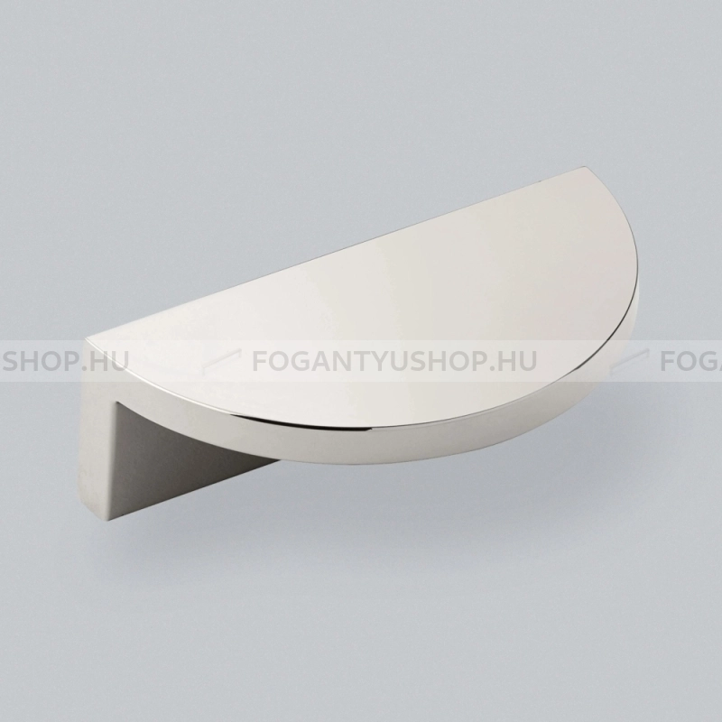 HENDEL & HENDEL Fogantyú - Barrington sima félhold - furattáv 64 mm - polírozott nikkel - Zamak fém ötvözet - Prémium félhold alakú fogantyúk