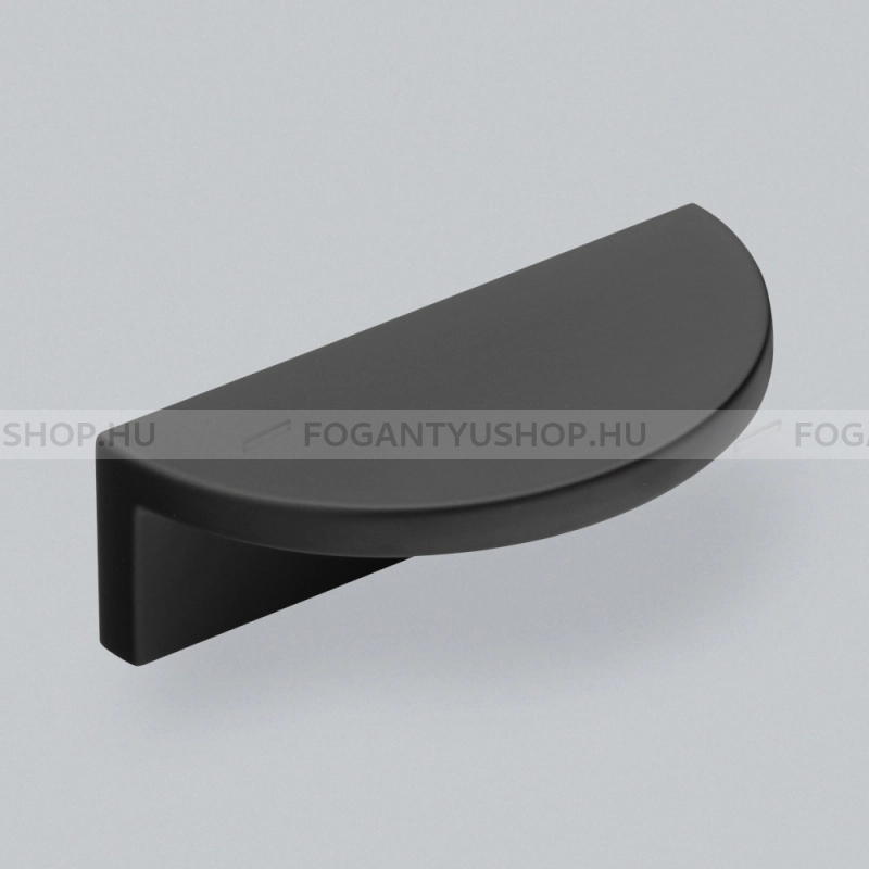 HENDEL & HENDEL Fogantyú - Barrington sima félhold - furattáv 64 mm - fekete - Zamak fém ötvözet - Prémium félhold alakú fogantyúk