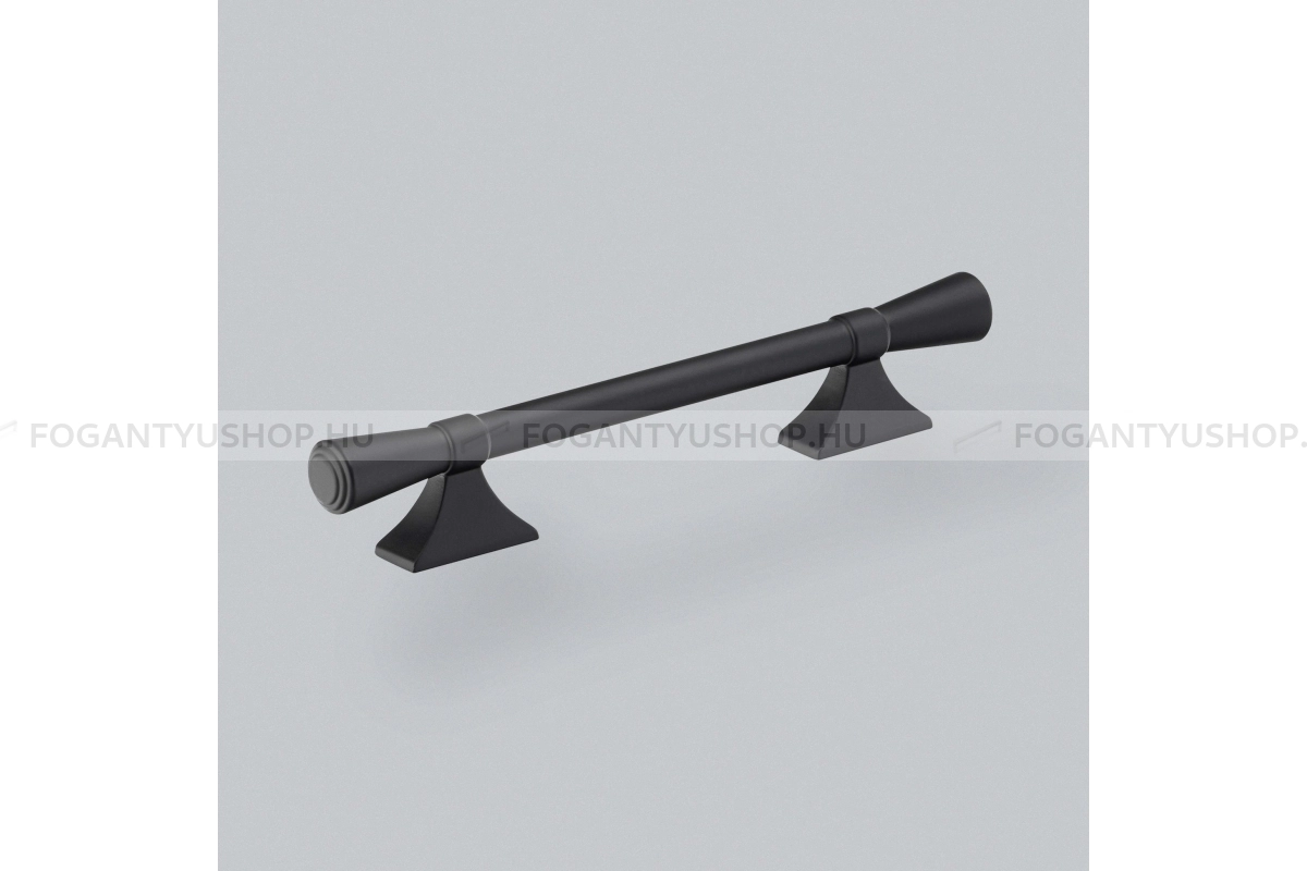 HENDEL & HENDEL Bútorfogantyú - Pembrey 128 - furattáv 128 mm - fekete - Zamak fém ötvözet - Prémium két furatos bútorfogantyúk