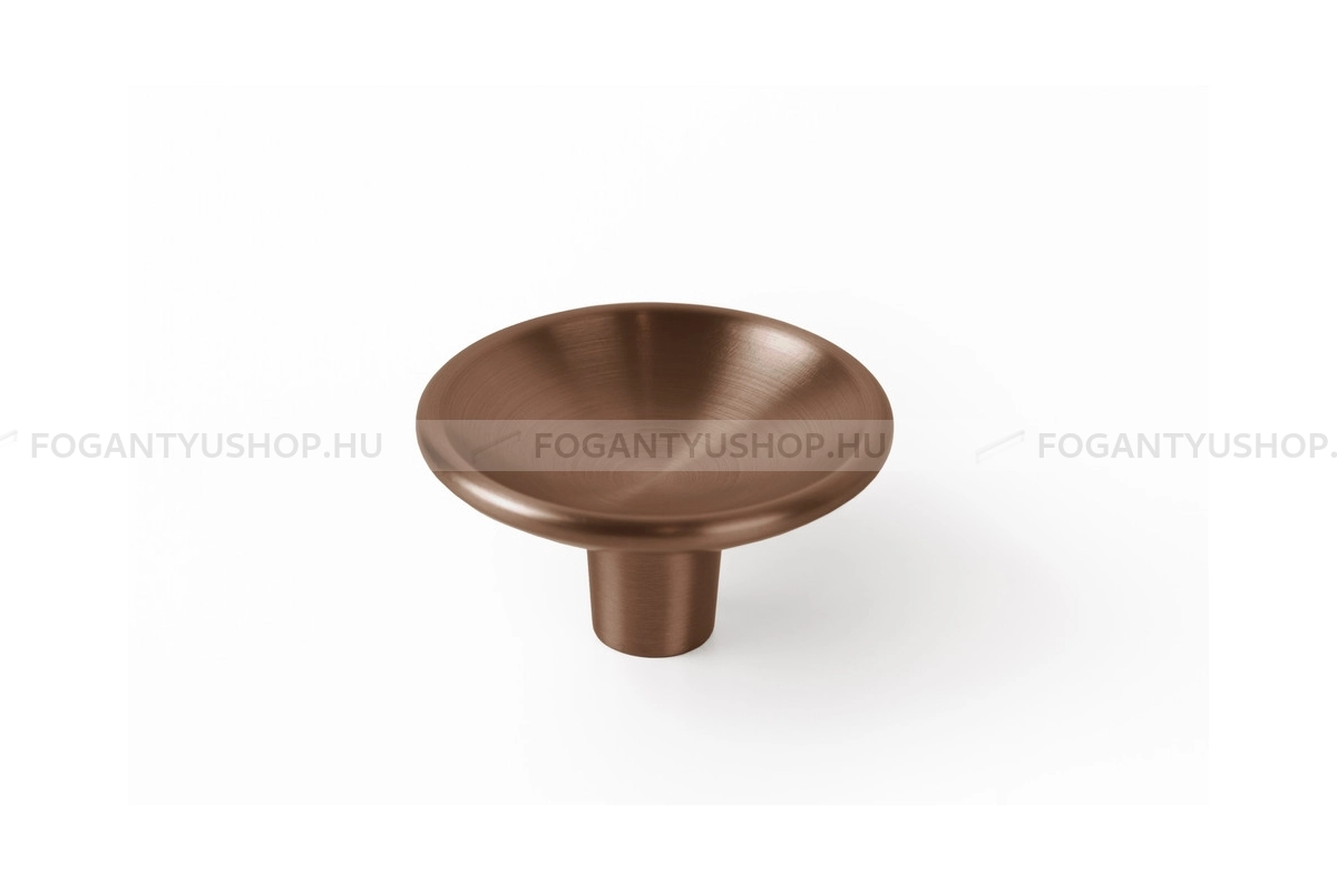 VIEFE Bútorgomb - DISC D50 - 1 furatos - Csiszolt bronz Z619 - Zamak fém ötvözet - Színes fém gombfogantyú, bútorgomb