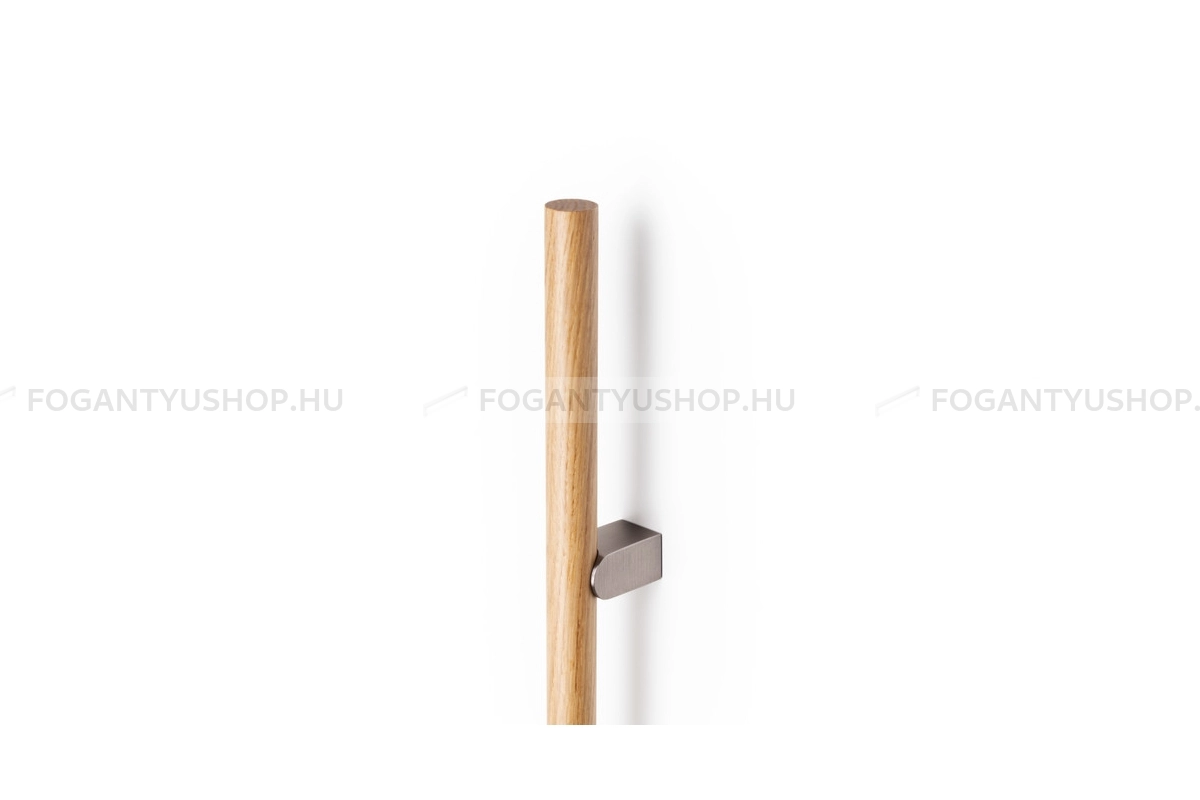 VIEFE Fogantyú - KUMO WOOD BIG - Tölgy + szálcsiszolt N2416 - Alumínium - Fával kombinált fém bútorfogantyú