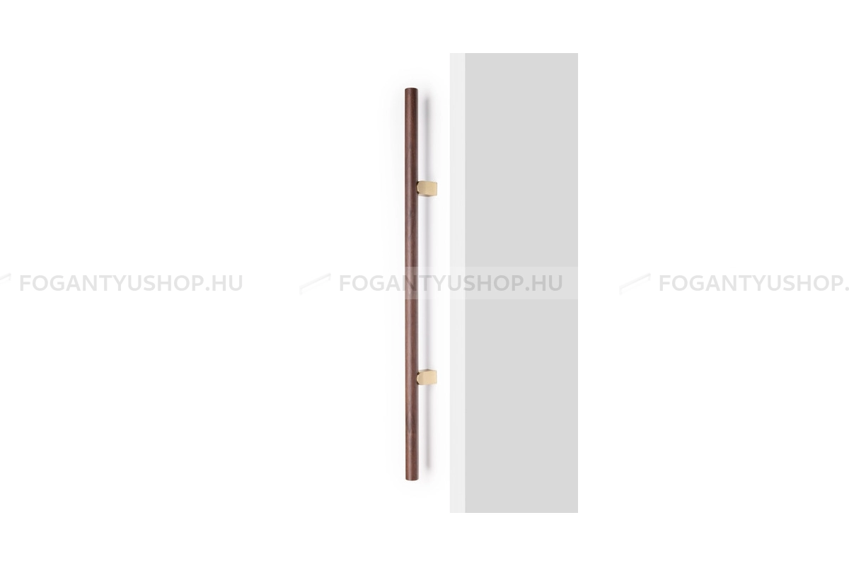 VIEFE Bútor fogantyú - KUMO WOOD BIG - furattáv 640 mm - Alumínium, Fa - Fával kombinált fém bútorfogantyú