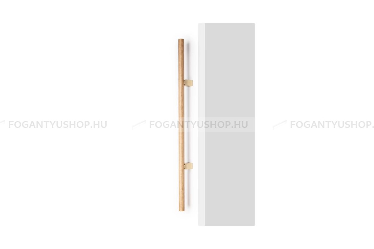 VIEFE Bútor fogantyú - KUMO WOOD BIG - furattáv 320 mm - Alumínium, Fa - Fával kombinált fém bútorfogantyú