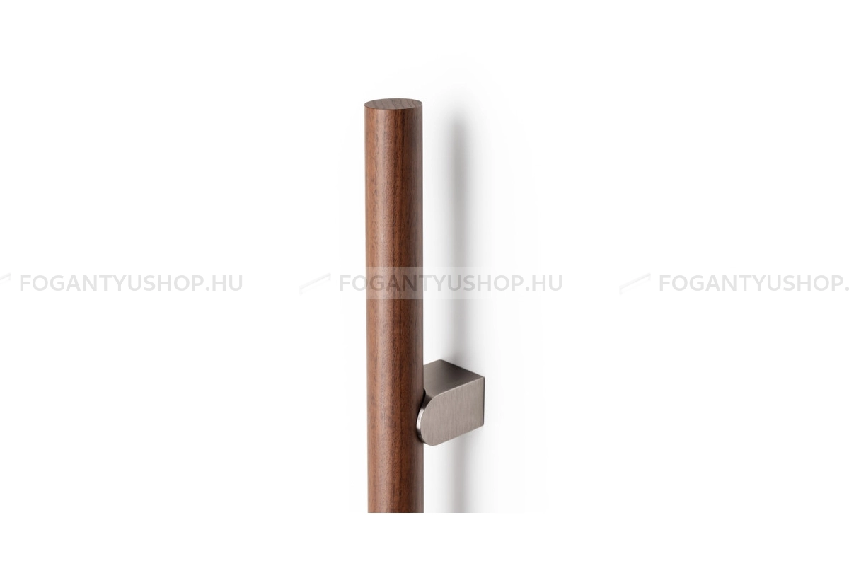 VIEFE Bútorfogantyú - KUMO WOOD BIG ONE - Dió + szálcsiszolt N2417 - Alumínium - Fával kombinált fém bútorfogantyú