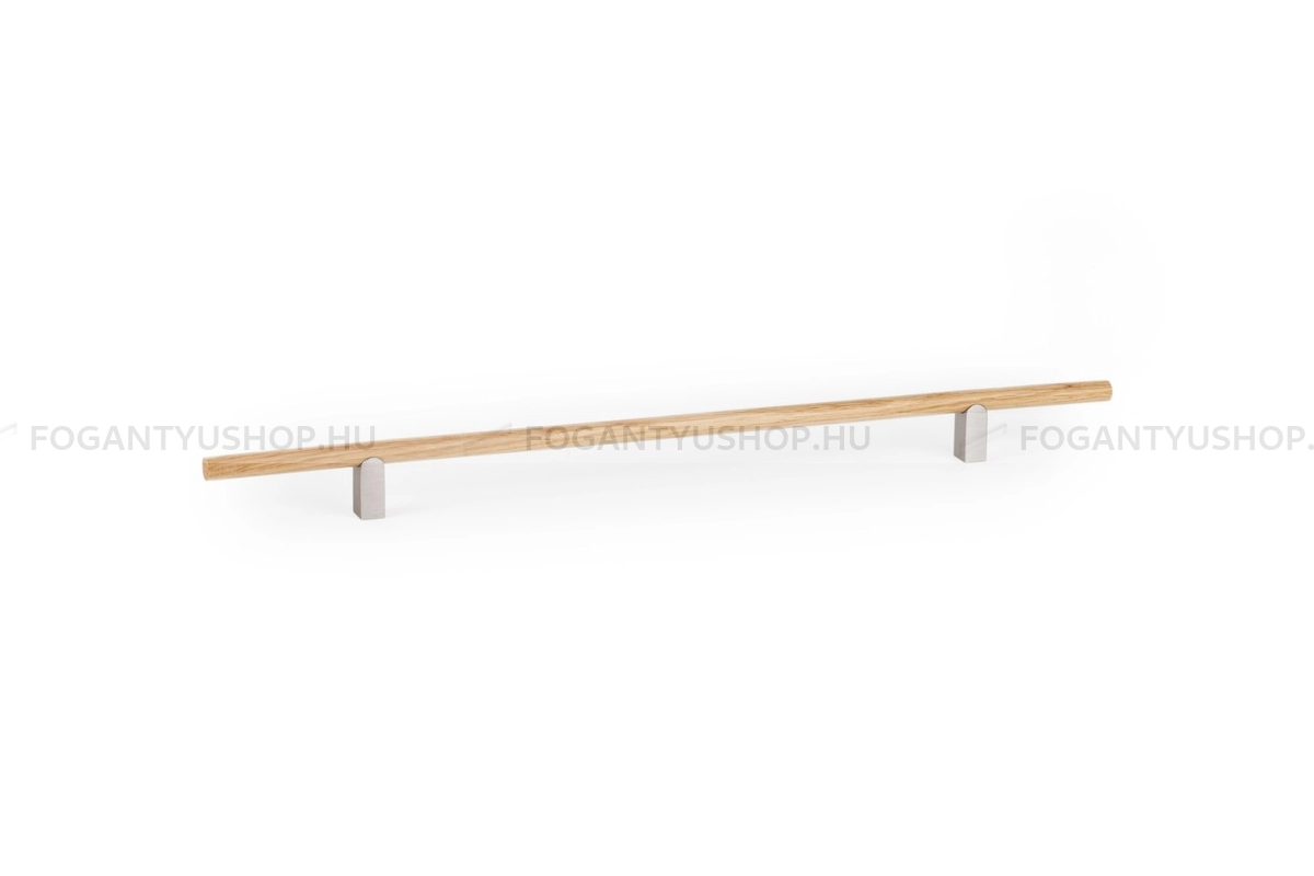 VIEFE Bútor fogantyú - KUMO WOOD - furattáv 320 mm - Tölgy + szálcsiszolt N2416 - Alumínium, Fa - Fával kombinált fém bútorfogantyú
