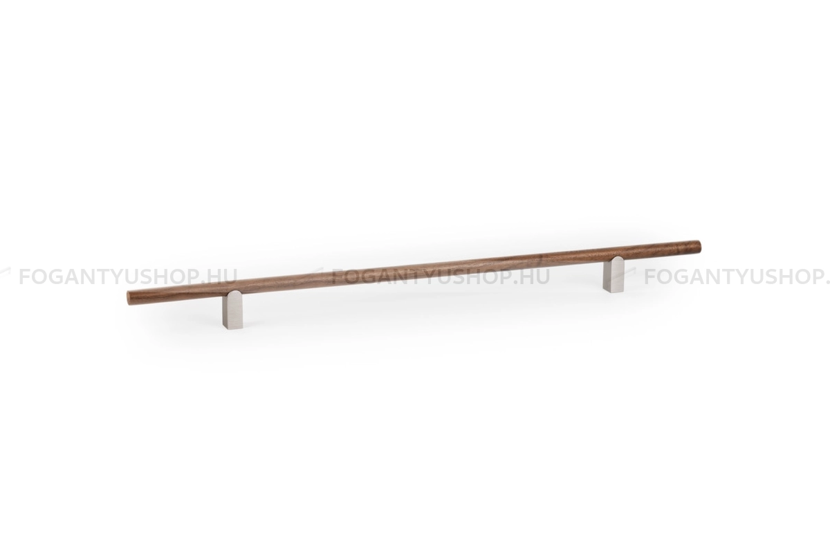VIEFE Fogantyú - KUMO WOOD - furattáv 320 mm - Dió + szálcsiszolt N2417 - Alumínium, Fa - Fával kombinált fém bútorfogantyú