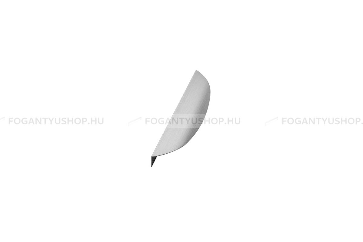 FURNIPART Bútor fogantyú - EDGE Bow - 1 furatos - Szálcsiszolt 66 - Alumínium - Bútorajtó élére ültethető fém fogantyú