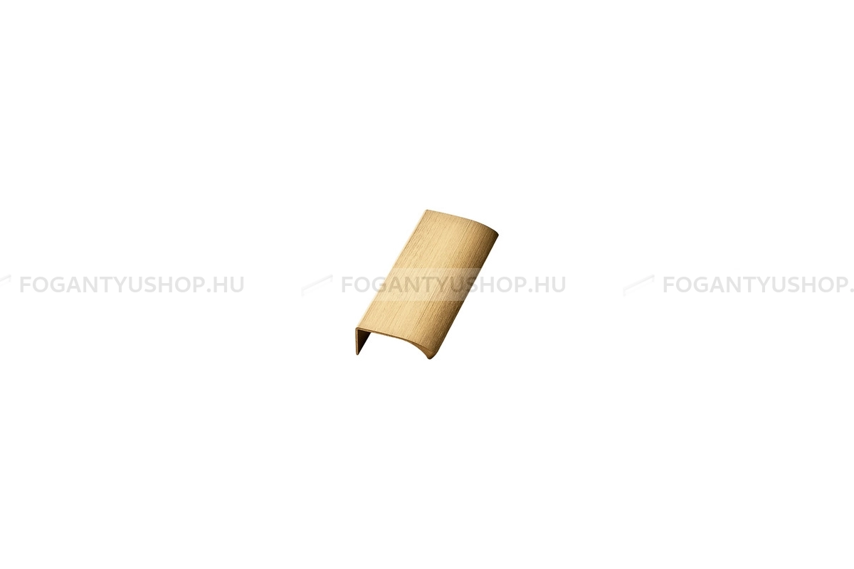 FURNIPART Bútor fogantyú - EDGE Straight - 1 furatos - Csiszolt sárgaréz 31 - Alumínium - Bútorajtó élére ültethető színes fém fogantyú