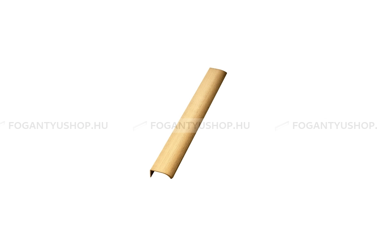 FURNIPART Bútorfogantyú - EDGE Straight - 1 furatos - Csiszolt sárgaréz 31 - Alumínium - Bútorajtó élére ültethető színes fém fogantyú