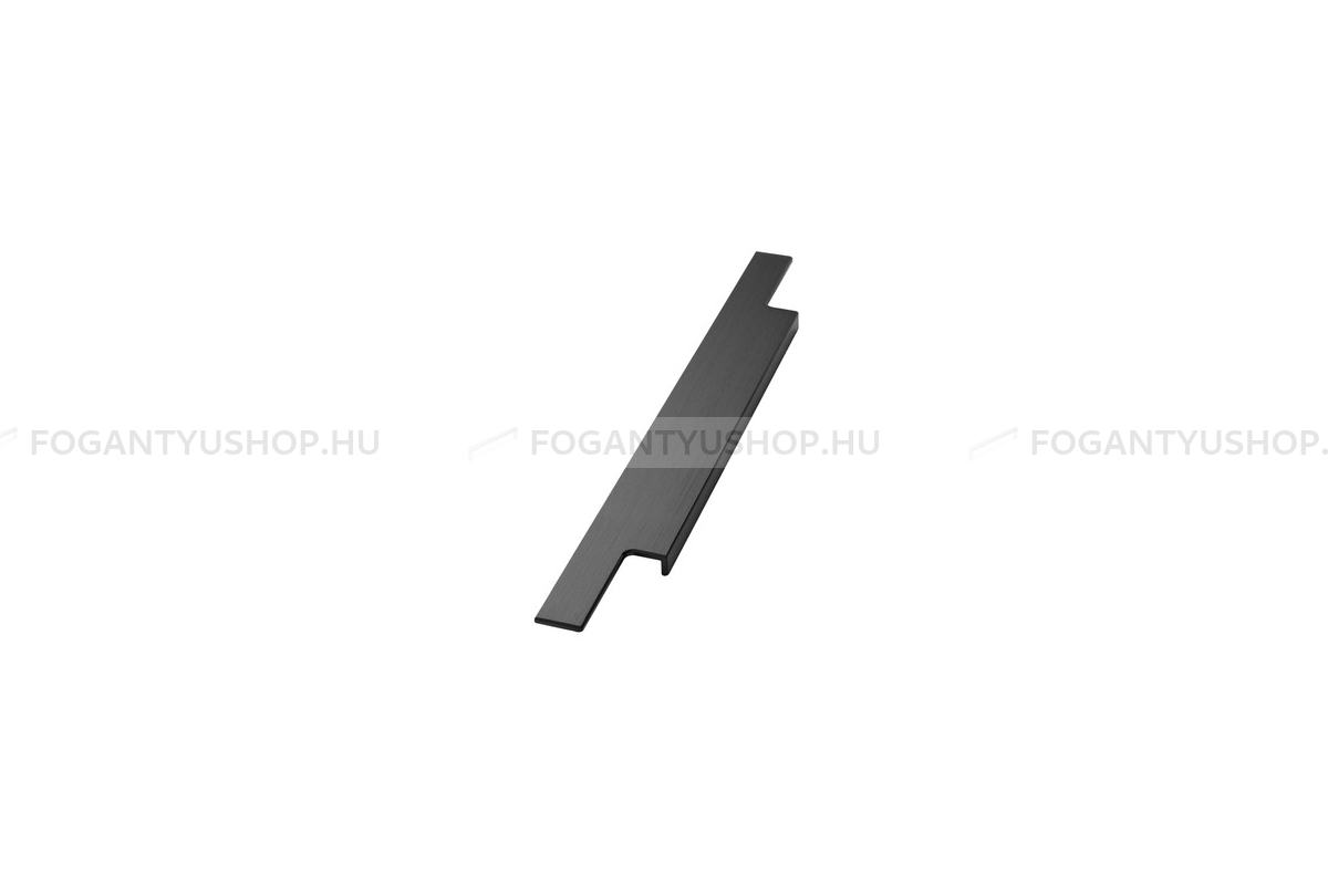 FURNIPART Fogantyú - TRIM marható 76 - 1 furatos - Csiszolt matt fekete 76 - Alumínium - Bútorajtó élébe marható, süllyeszthető színes fém fogantyú