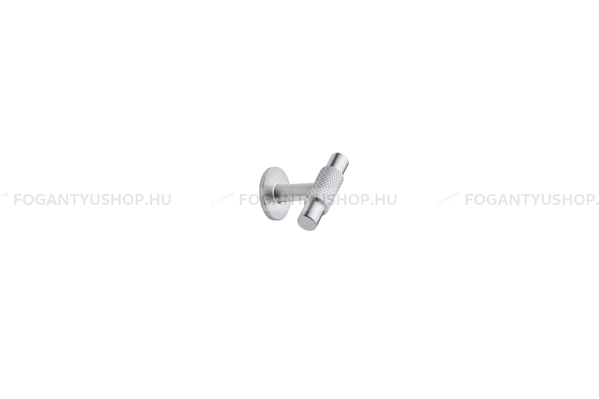FURNIPART Bútorgomb - MANOR - 1 furatos - Szálcsiszolt 66 - Zamak fém ötvözet - Fém gombfogantyú, bútorgomb (szögletes, kerek)