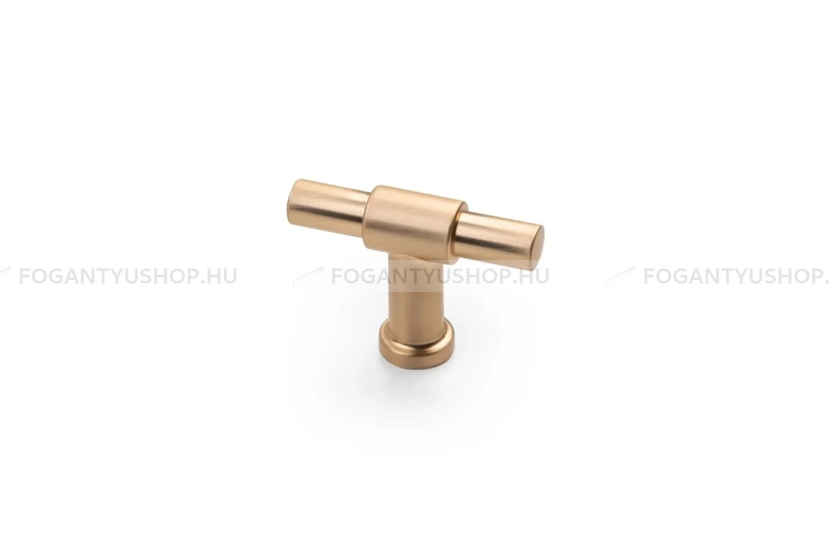 GTV Gomb fogantyú - LAVI - 1 furatos - Csiszolt arany 18 - Inox - Színes fém gombfogantyú, bútorgomb