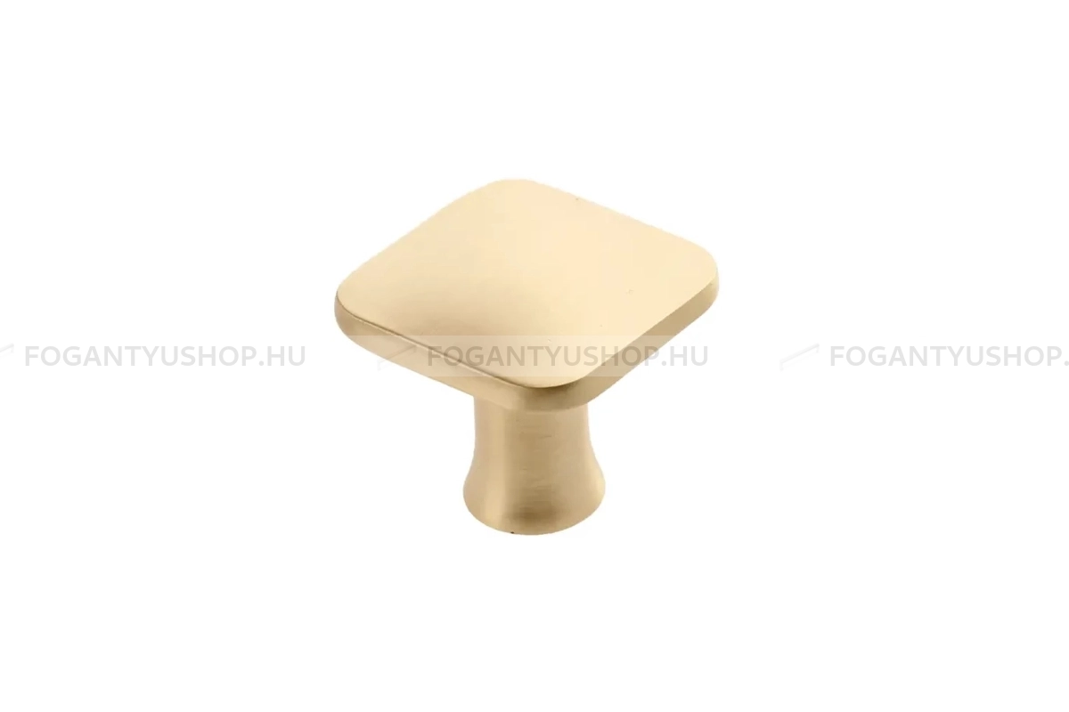 GTV Gombfogantyú - PIAZZA - 1 furatos - Csiszolt arany 18 - Inox - Színes fém gombfogantyú, bútorgomb