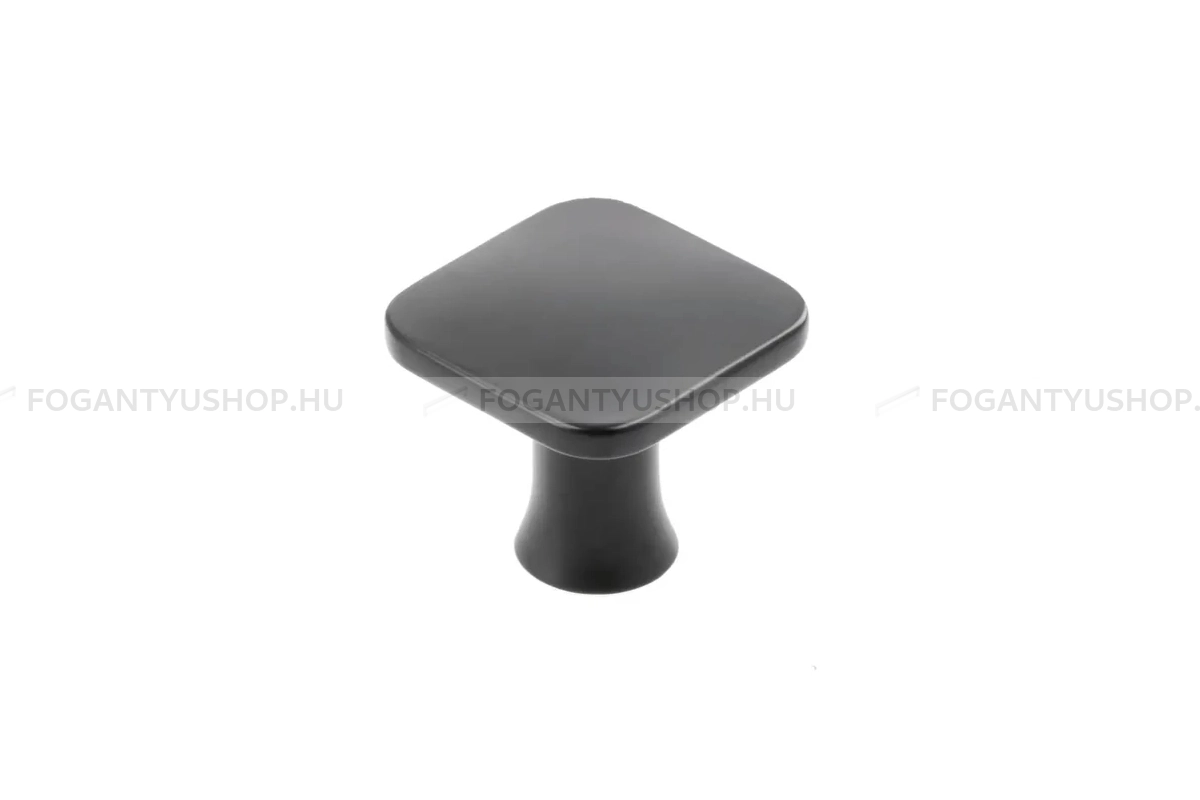 GTV Bútorgomb - PIAZZA - 1 furatos - Matt fekete 20M - Inox - Színes fém gombfogantyú, bútorgomb