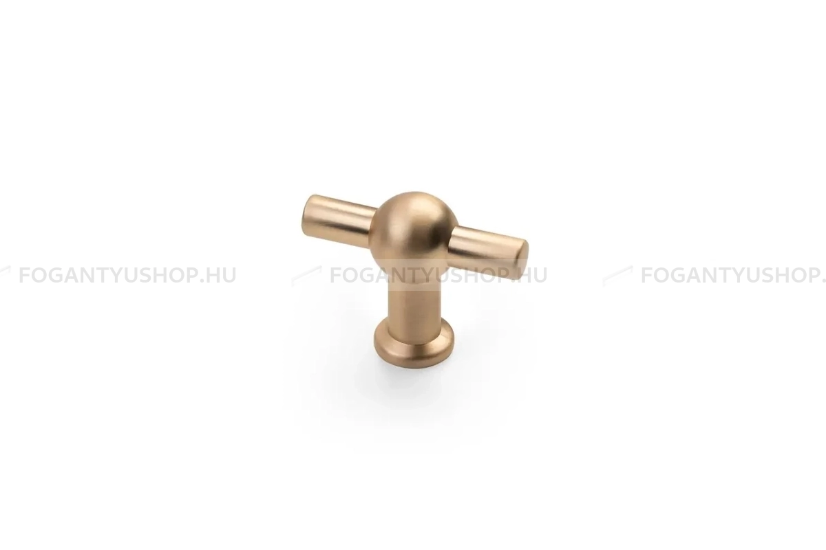 GTV Bútorgomb - SALVA - 1 furatos - Csiszolt arany 18 - Inox - Színes fém gombfogantyú, bútorgomb