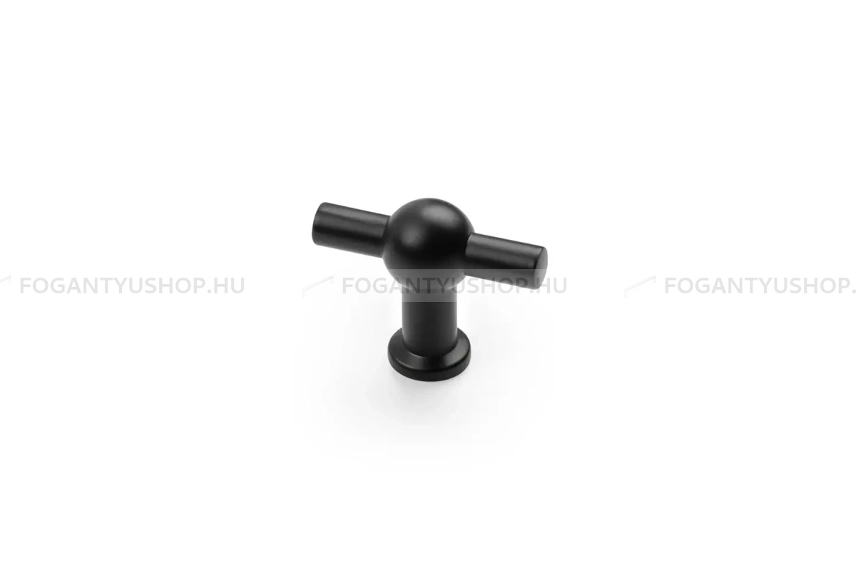 GTV Gombfogantyú - SALVA - 1 furatos - Matt fekete 20M - Inox - Színes fém gombfogantyú, bútorgomb