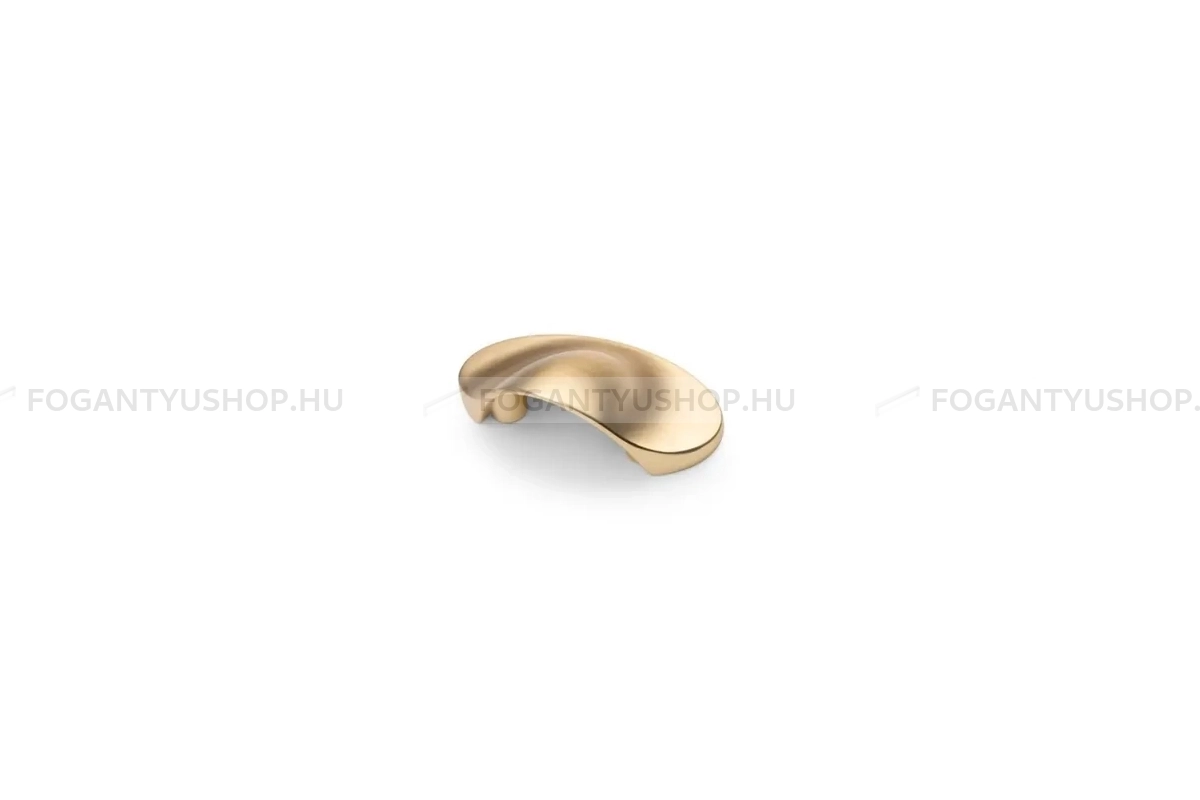 GTV Bútor fogantyú - SHELL - furattáv 32 mm - Csiszolt arany 18 - Alumínium - Egy méretben gyártott színes fém bútorfogantyú