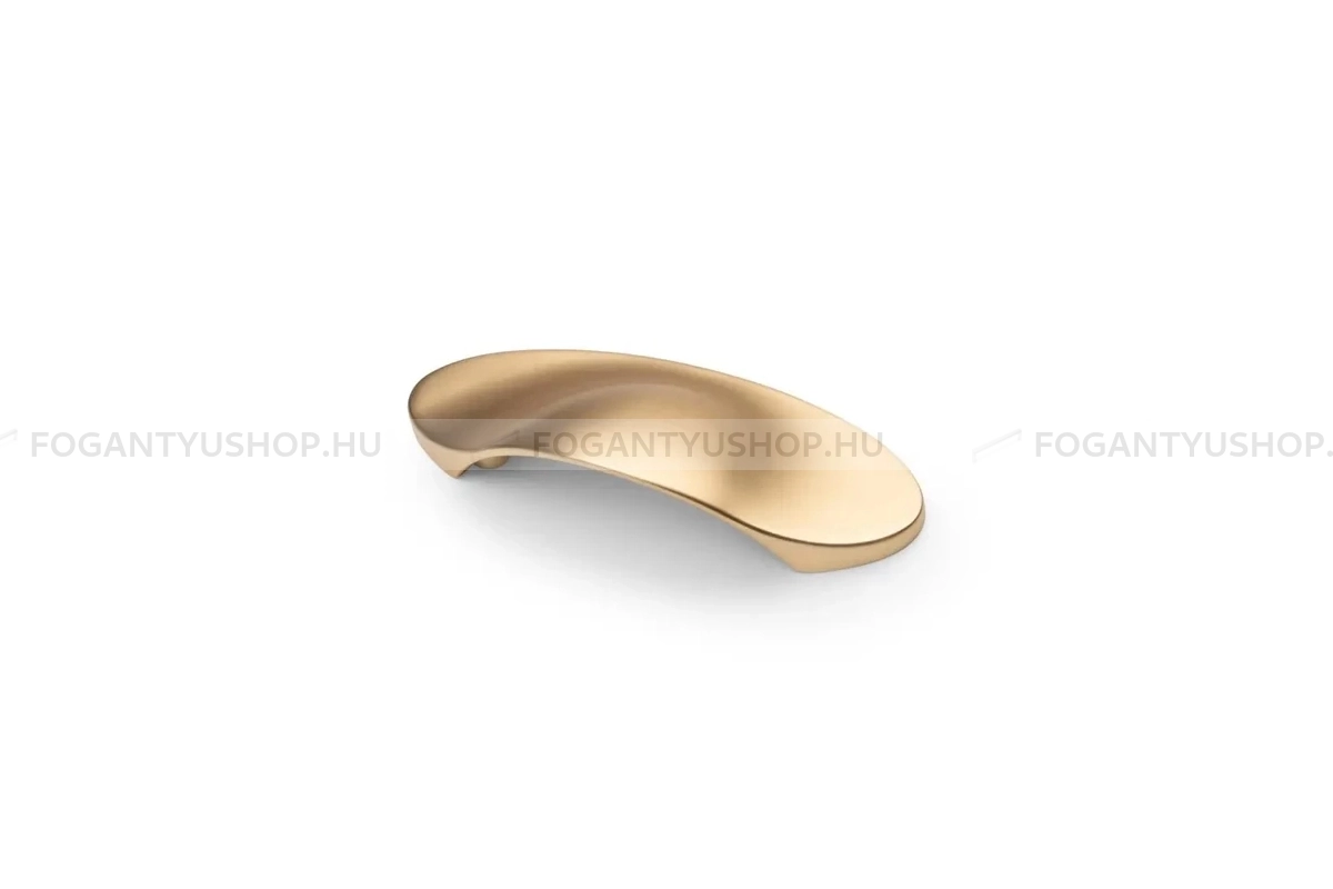 GTV Fogantyú - SHELL - furattáv 64 mm - Csiszolt arany 18 - Alumínium - Egy méretben gyártott színes fém bútorfogantyú