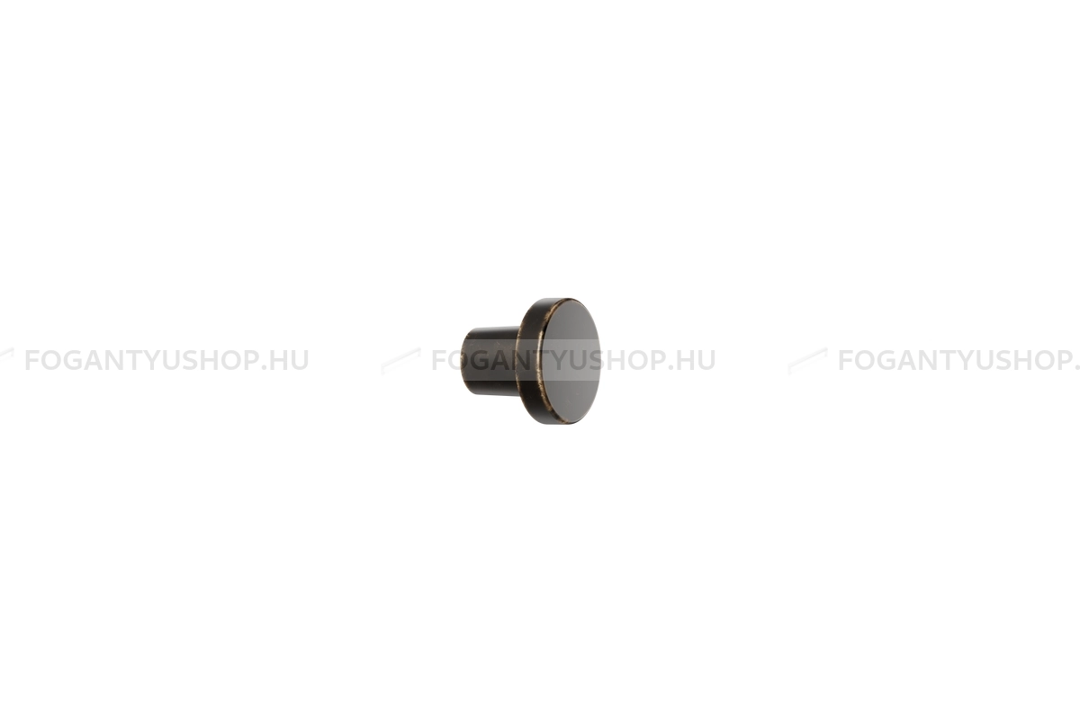FURNIPART Gomb fogantyú - DOT - 1 furatos - Antik barna 23 - Zamak fém ötvözet - Antikolt, vintage fém gombfogantyú (szögletes, kerek)