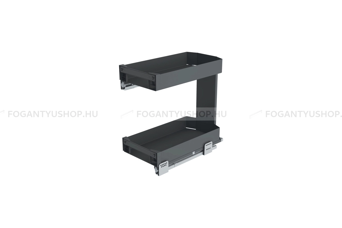 SIGE Konyhai fémrács oldalra teljes kihúzás csillapított záródás fióksín 2 kosár SIGE PRO LINE 004 - Konyhai Jolly rácsos kosarak, rendezők