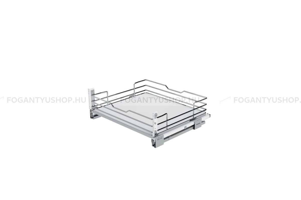 SIGE Konyhai fémrács fiók frontrögzítéssel teljes kihúzás csillapított záródás 30kg teherbírás SIGE Infinity Line116 - Konyhai Jolly rácsos kosarak, rendezők