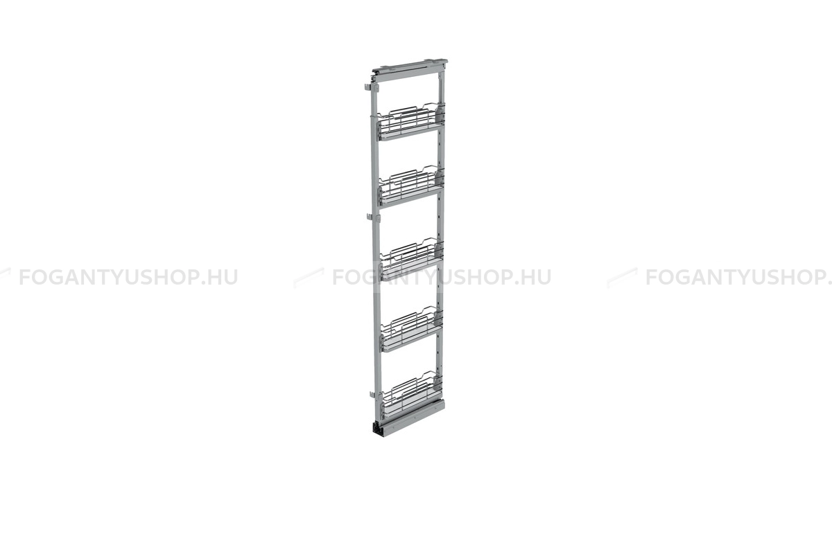 SIGE Konyhai fémrács kamravasalat teljes kihúzású csillapított záródás 5 kosár SIGE Infinity Line 258 - Kamraszekrény vasalatok, magas kihúzható-kifordítható kamravasalatok, rácsok