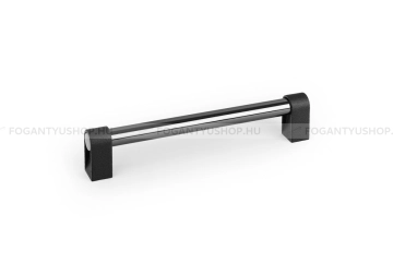 VIEFE Bútorfogantyú - Viefe CASEY texturált láva fekete- polírozott - Texturált, láva fekete - Polírozott titán fekete MT2703 - Alumínium - Egy méretben gyártott színes fém bútorfogantyú