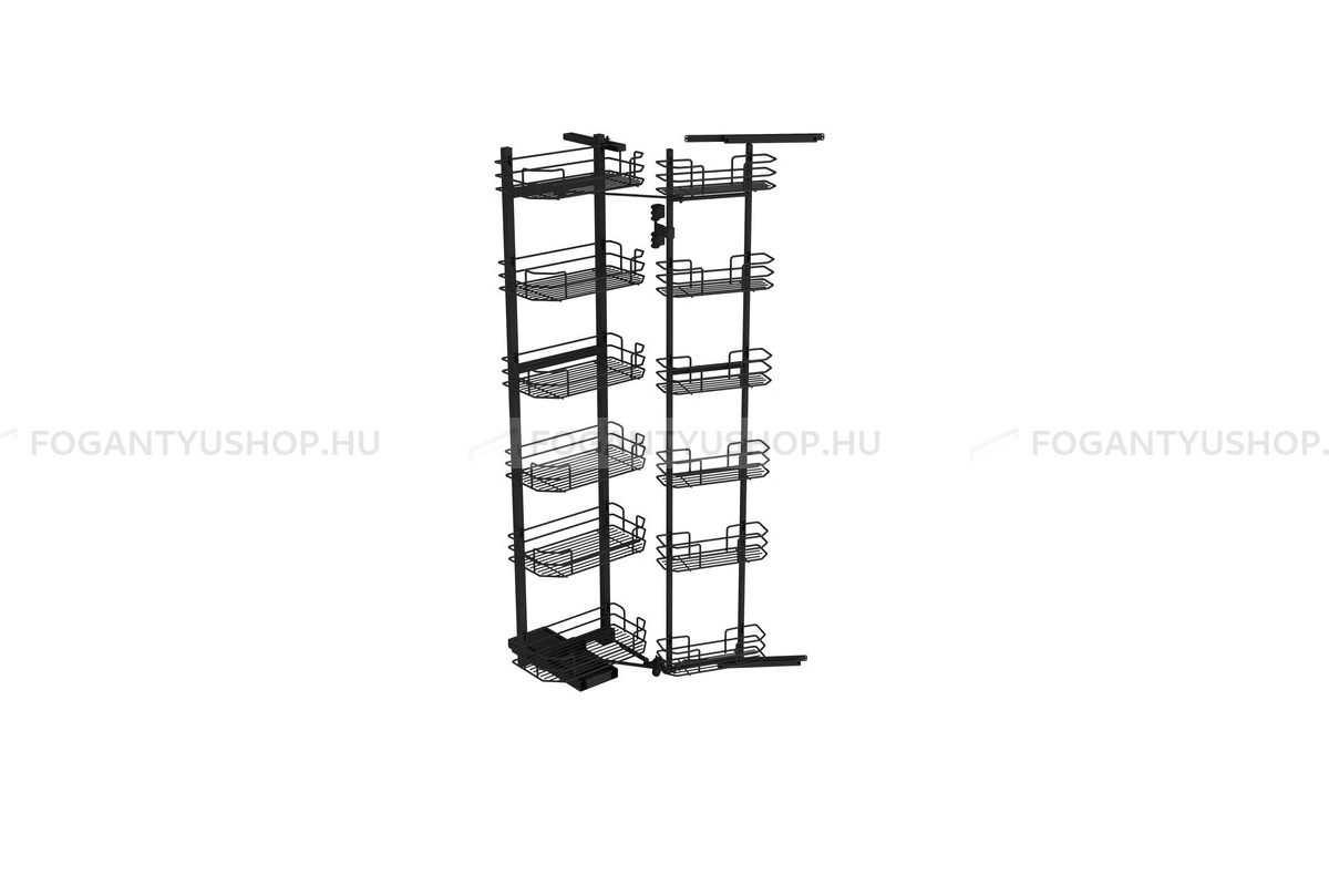 SIGE Konyhai fémrács kamravasalat csillapított záródás 12 kosár SIGE Green Line 230A - Kamraszekrény vasalatok, magas kihúzható-kifordítható kamravasalatok, rácsok