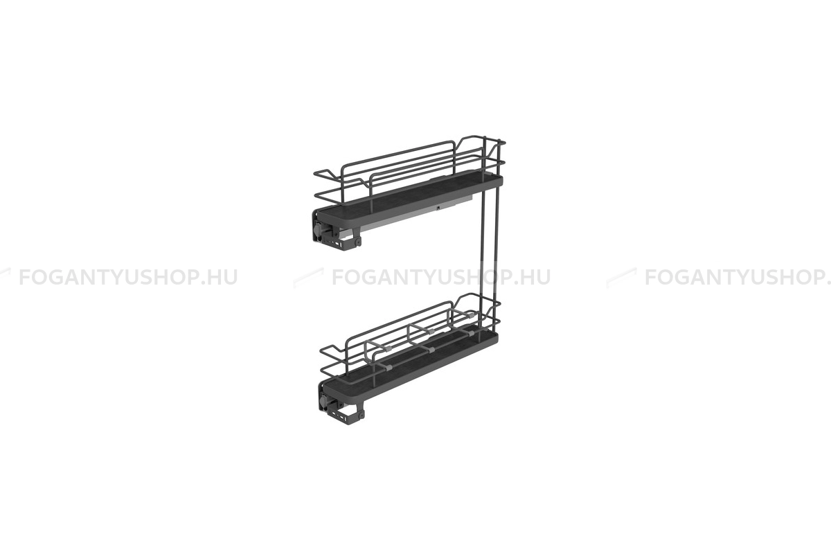 SIGE Konyhai fémrács oldalra teljes kihúzás csillapított záródás fióksín 2 kosár Infinity Line 002 - Konyhai Jolly rácsos kosarak, rendezők