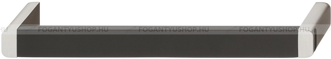 HAFELE Bútorfogantyú - H1365 192 Zink ötvözet - furattáv 192 mm - Szálcsiszolt nikkel NisatE, Fekete - ABS műanyag, Zink fém ötvözet - Egy méretben gyártott színes fém bútorfogantyú