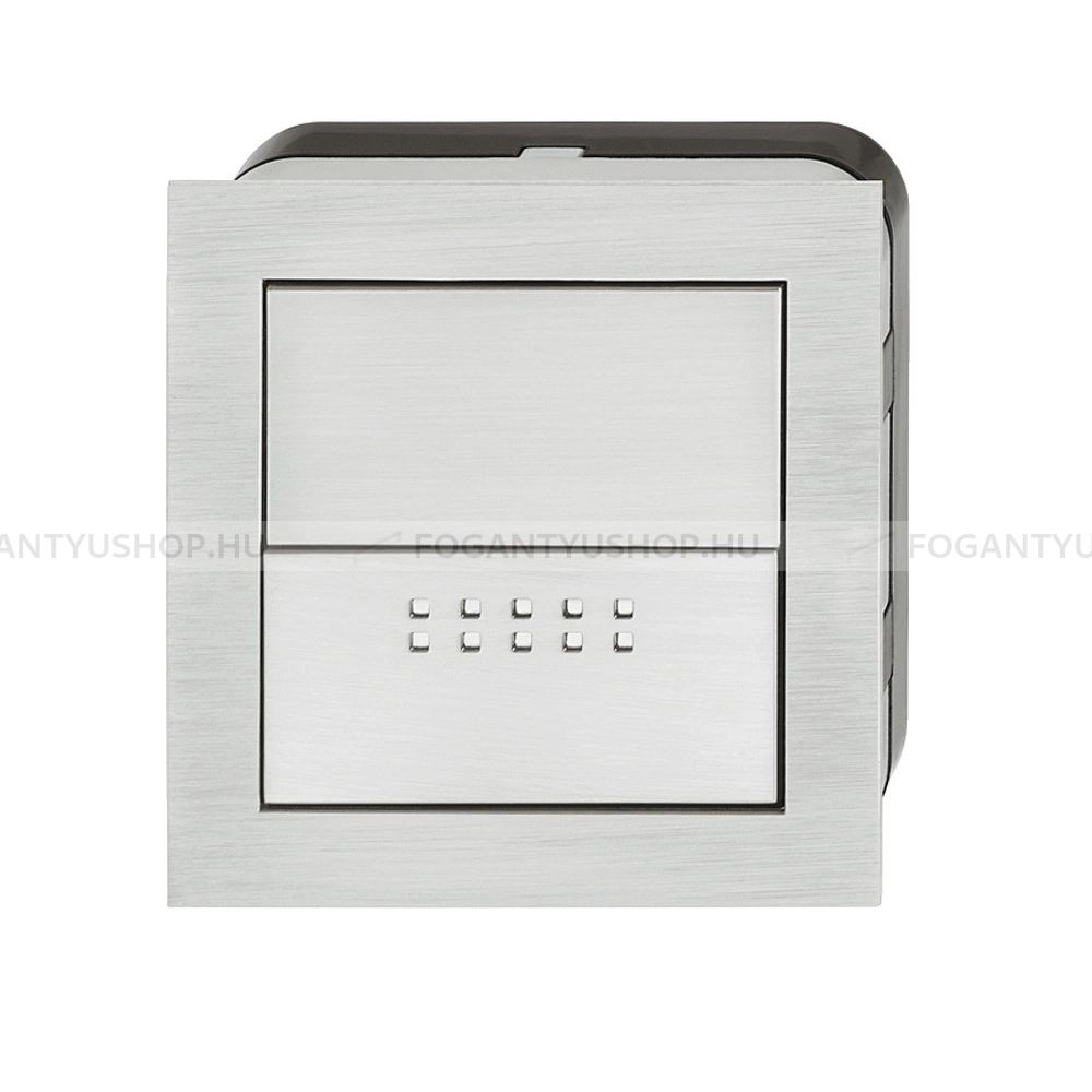 HAFELE Bútorfogantyú - 152.16 - 1 furatos - Ezüst inox (szálcsiszolt) SNiL - Zink fém ötvözet - Bútorajtó felületébe marható, süllyeszthető fém fogantyú