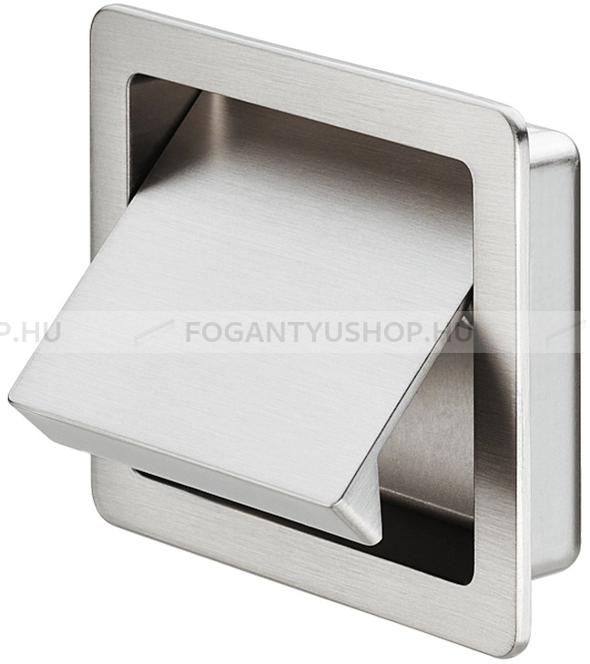HAFELE Bútor fogantyú - 32 111.75 Zink ötvözet - furattáv 32 mm - Szálcsiszolt nikkel NisatE - Zink fém ötvözet - Bútorajtó felületébe marható, süllyeszthető fém fogantyú