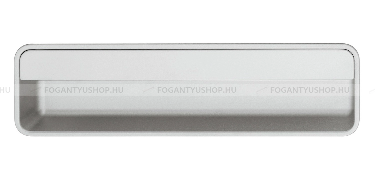 HAFELE Bútor fogantyú - 160 151.11 Zink ötvözet - furattáv 160 mm - Alumínium MCrE - Zink fém ötvözet - Bútorajtó felületébe marható, süllyeszthető fém fogantyú