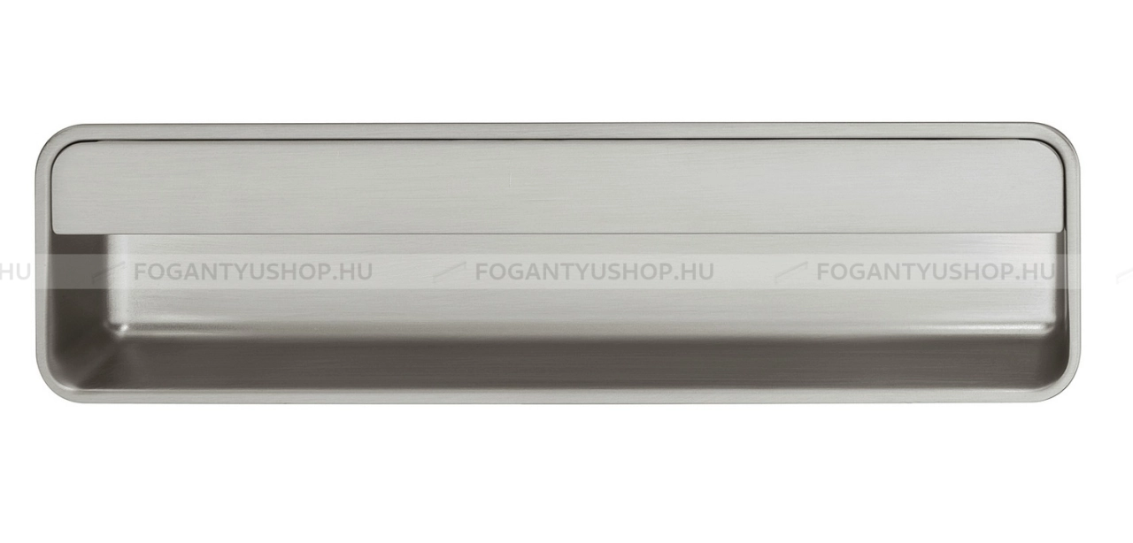 HAFELE Bútorfogantyú - 160 151.11 Zink ötvözet - furattáv 160 mm - Ezüst inox (szálcsiszolt) SNiL - Zink fém ötvözet - Bútorajtó felületébe marható, süllyeszthető fém fogantyú