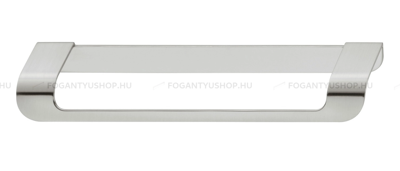 HAFELE Bútorfogantyú - 160 111.07 Zink ötvözet - furattáv 160 mm - Ezüst inox (szálcsiszolt) SNiL - Zink fém ötvözet - Bútorajtó élére ültethető fém fogantyú