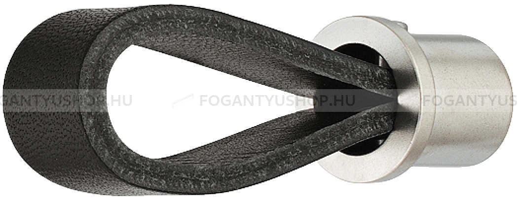 HAFELE-Fogantyu---105.94---Ezust-inox-(szalcsiszolt)---Fekete---Borrel-kombinalt-fem-butorfogantyu