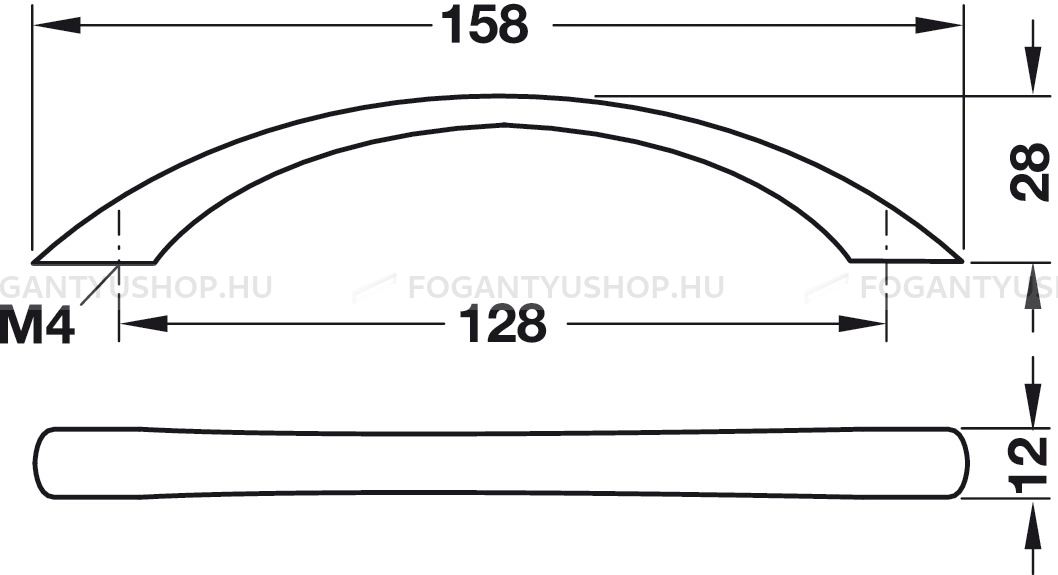 HAFELE-Fogantyu---155.00---Fenyes-arany---Egy-meretben-gyartott-fem-butorfogantyu