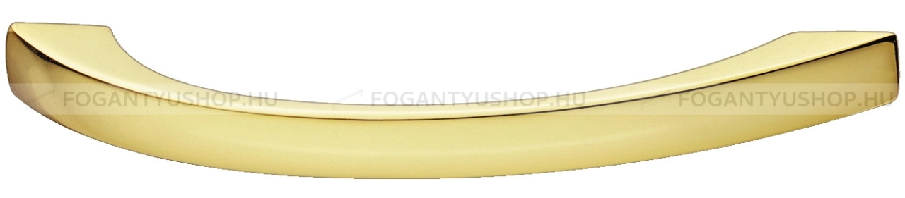 HAFELE Bútorfogantyú - 128 155.00 Zink ötvözet - furattáv 128 mm - Fényes arany  - Zink fém ötvözet - Egy méretben gyártott színes fém bútorfogantyú