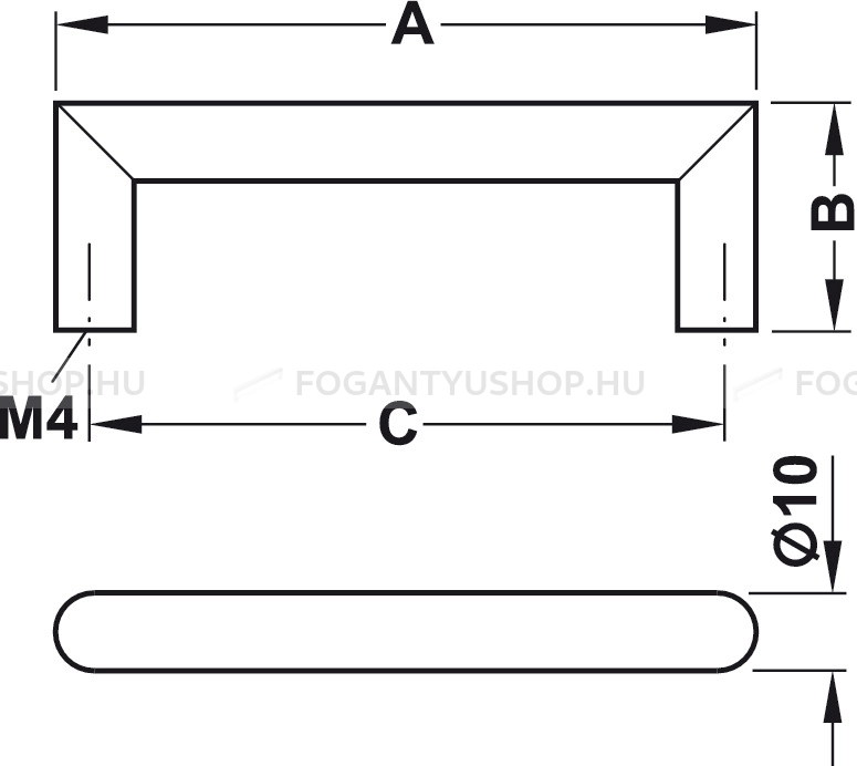 HAFELE-Fogantyu---155.01---Ezust-inox-(szalcsiszolt)---Rozsdamentes-acel---inox-fem-butorfogantyu