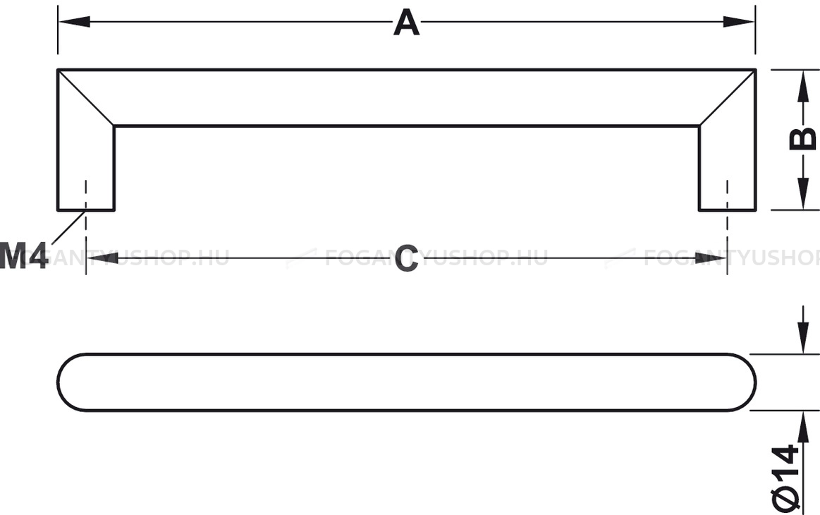HAFELE-Fogantyu---155.01---Ezust-inox-(szalcsiszolt)---Rozsdamentes-acel---inox-fem-butorfogantyu