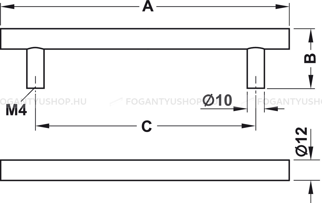HAFELE-Fogantyu---155.01---Ezust-inox-(szalcsiszolt)---Rozsdamentes-acel---inox-fem-butorfogantyu